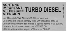 Aufkleber "TURBO DIESEL" grau