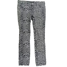 Skinny Jeans Röhrenjeans mit Leoparden Schneeleoparden Muster Print M 38 Forever