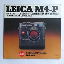 Leica Leitz Wetzlar Prospekt LEICA M4-P Kamera Camera
