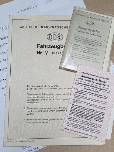 Ddr kfz brief - ddr,
