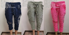 Totenkopf Glitzer Capri Hose