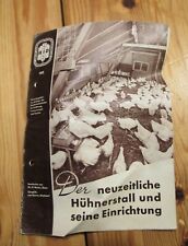 Broschüre: Der neuzeitliche Hühnerstall und seine Einrichtung, 1960