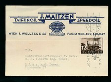 Geschäfts-Postkarte 1938 aus
