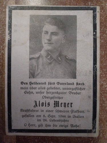 Sterbebild deathcard ww2 - sterbebild,, deathcard,