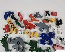 Alphabet  wooden Animal puzzle