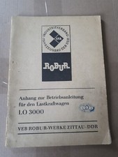 1975 ORIGINAL ANHANG Bedienung LKW ROBUR LO 3000 Zittau IFA Betriebsanleitung