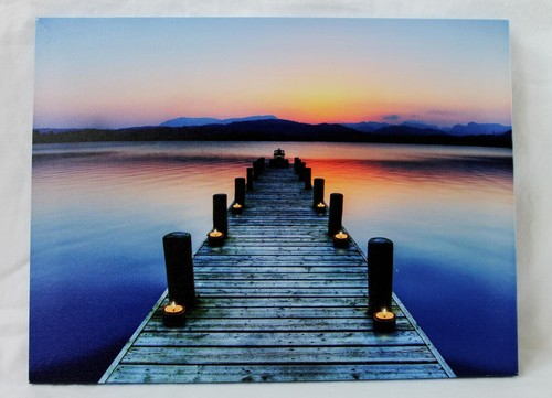 Led wandbild canvas holz mit - /,