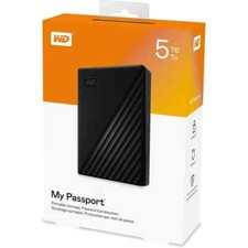 WD 5TB Externe Festplatte My Passport Schwarz USB 3.2 Neu,original versiegelt
