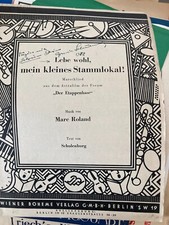 Lebe wohl mein kleines Stammlokal Marsch Etappenhase Roland Solo Akkordeon Noten