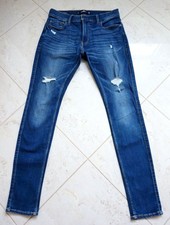 Hollister Herren Jeans Distressed Blau Used High Rise W33/L32 eher W31/L32