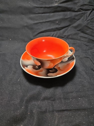 Leuchtenburg spritzdekor tasse - leuchtenburg,