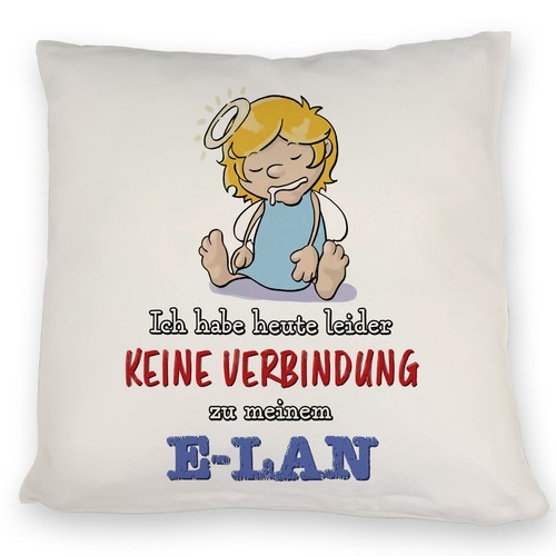 Engel kissen mit spruch - kissen,