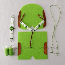 Western Vorderzeug Sattelpad grün Breyer Resin Tack 1:9 Modellpferd Zubehör