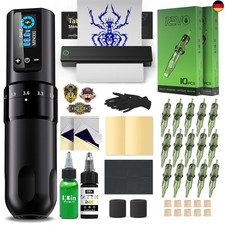 INKin Tattoo Maschine Set, Kabelloser Tätowiermaschine mit Verstellbare 