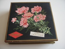 Pralinen-Schachtel 100 Jahre Leonard Monheim  Trumpf Schokolade Nelkenstrauss