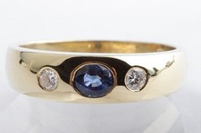 Saphir Brillant Diamant Ring