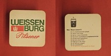 Weissenburg Pilsener rotes Rechteck Brauerei Bierdeckel Bier