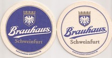 Brauhaus Schweinfurt - Bierdeckel blau-weiß mit Webadresse