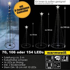 LED Lichterbaum Stern 120-240 cm 8 Funktionen Dekobaum Leuchtbaum Outdoor Indoor