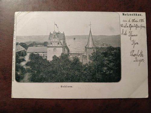 Schloss netzschkau 1906 - ak,