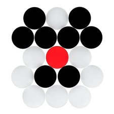 19 Carrom Münzen (Goti) mit 1