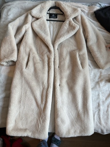 Damen mantel beige polyester - mantel,
