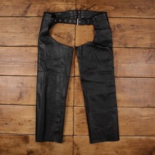 Vintage Hot Leathers Lederhose Hose 40x28 verstellbar Chaps S Unisex