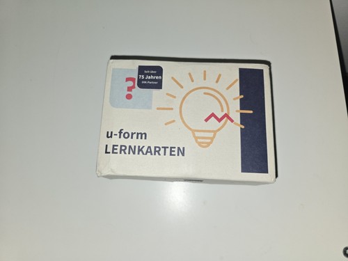 Form lernkarten kauffrau - u-form,