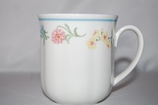 Kaffeebecher 0,28 L rosa gelb blau Blumenranke Blumen Blümchen TCM Tchibo