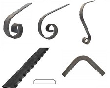 Handlauf Endstück Treppe Geländer  30x5mm Schmiedeeisen gehämmert Stahl STAHLCO®