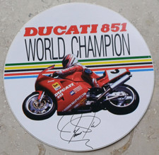 Ducati Sticker Modell 851, WSC 1990, Glanzpapier, farbig, D 11cm, guter Zustand