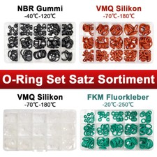 Dichtringen Dichtungsringe O-Ring Set Satz Sortiment NBR / FKM / VMQ Mehrere Typ