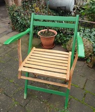 Gartenstuhl Balkonstuhl Klappstuhl DDR Holz Lehne DDR Regiestuhl farbig /1