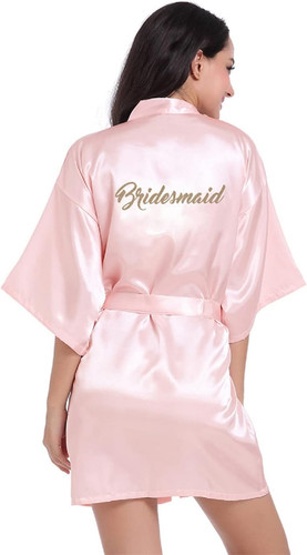 Damen satin kimono - kimono, braut