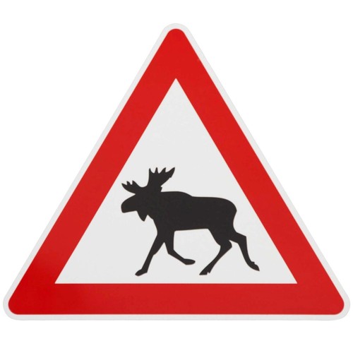 Verkehrszeichen vorsicht elch - verkehrszeichen,