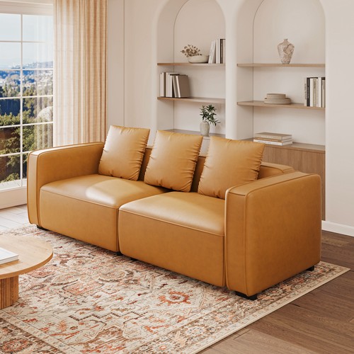 220 kunstleder sofa - kunstleder, couch