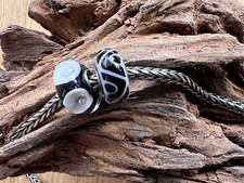 ?NEU 2er Set Trollbeads Glas Bead OOAK Unikat + passender Artisan Bead No-Name