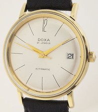 DOXA AUTOMATIC 21 JEWELS  IN 14ct GOLD - HERREN ARMBANDUHR AUS DEN 1960er JAHREN