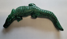 Wunderschönes MALACHIT Krokodil,  Maße ca. 200x65x27mm  Tier Figur,  484 Gramm