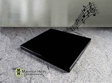 Nero Assoluto schwarz 2cm Entkopplungsplatte Gerätebasis Absorberplatte Granit