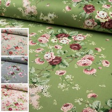 Canvas Panama Jessy METERWARE Polster Stoff Vorhang Gardinen Blumen  | ab 50 cm