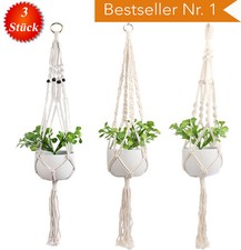 ▀▀ Premium Makramee Blumenampel Blumentopf BOHO Balkon Hängeampel Wandbehang ▀▀
