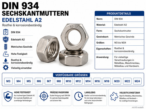 Sechskantmutter din 934 - sechskantmutter,