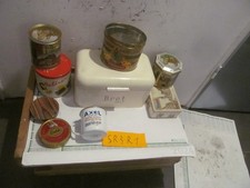 Konvolut Blechdose 9St Metall Büchse Werbung Dose Blech Tasse AXEL Brotkasten