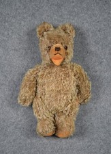 Großer Vintage Teddybär, Stofftier, Zotty, Mohair, Glasaugen , 46cm