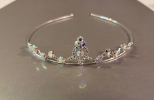 Tiara,  Diadem, Haarreif, große und kleine Strass-Stein Kombi für die Braut