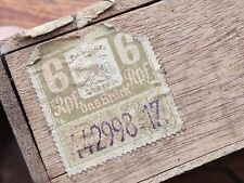 alte Zigarrenkiste Max Zechbauer München Vorkrieg 30er Steuermarke Reichspfennig