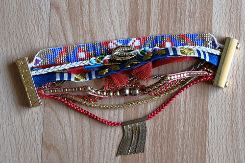 Hipanema armband blau rot gold - hipanema,