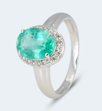 Harry Ivens IV Ring Platin 950 mit einem Smaragd und Brillanten ca. 1,95 ct.