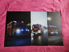 Feuerwehr Rettungsdienst Metallschild RTW bei Nacht Mit Blaulicht 45cm×32cm